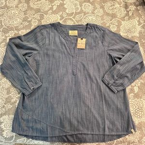 Old Ranch XXL chambray pull over tunic